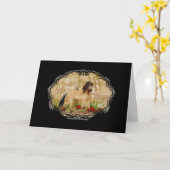 Grußkarte - Gold Unicorn Karte (Gelbe Blume)