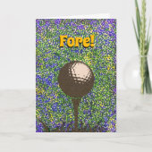 Grußkarte - Golfball im T-Shirt Karte (Vorderseite)