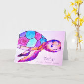 Grußkarte Goodbye Turtle Karte (Gelbe Blume)