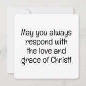 Grußkarte "Graceful Response" Karte (Rückseite)