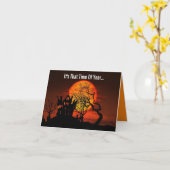 Grußkarte Halloween Karte (Gelbe Blume)