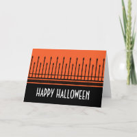 Grußkarte Halloween, Orange