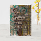 Grußkarte Halloween Skeleton Karte (Gelbe Blume)