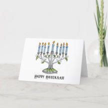 Grußkarte - Hanukkah Menorah