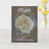 Grußkarte - Happy Anniversary Karte (Gelbe Blume)