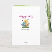 Grußkarte "Happy Easter Chick" Feiertagskarte (Rückseite)