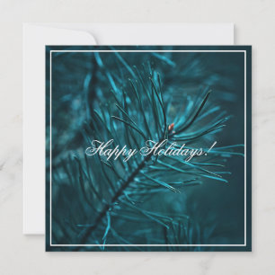 Grußkarte "Happy Holidays Green Pine Fir Tree" Feiertagskarte