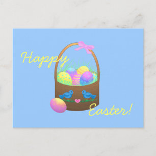 Grußkarte "Happy Oaster Basket" Feiertagspostkarte