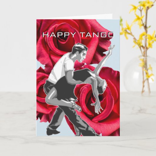 Grußkarte "HAPPY TANGO" Karte (Gelbe Blume)