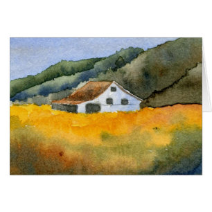 Grußkarte "Hay Field" für Landstraßen