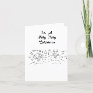 Grußkarte : Herr & Frau . frostig Feiertagskarte