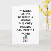 Grußkarte - Herz kann eine Zuhause erstellen Karte (Gelbe Blume)