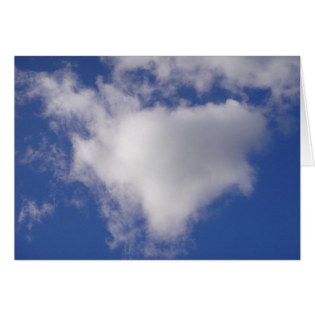 Grusskarte Herzwolke, decke (Vorderseite (Horizontal))