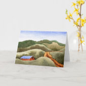 Grußkarte "Hill Farms" Landstraßen Karte (Gelbe Blume)