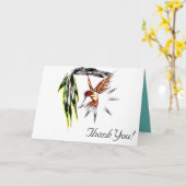 Grußkarte Hummingbird Karte (Gelbe Blume)