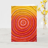 Grußkarte im aborigines Stil Karte (Gelbe Blume)