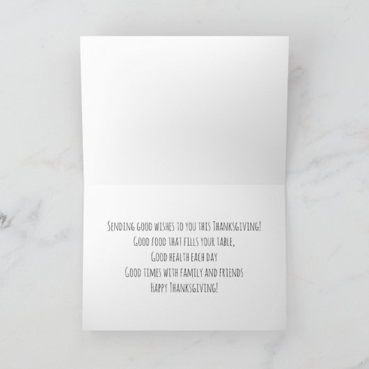 Grußkarte im Herbst Dankeskarte (Innenseite)