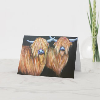 Grußkarte im Hochland, innen leer, Karte