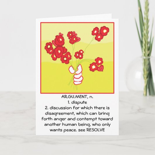 Grußkarte "I'M SORRY" Karte (Vorderseite)