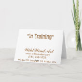 Grußkarte "In Ausbildung" Karte (Rückseite)