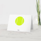 Grußkarte individuelle Name/Text Tennis Ball Karte (Rückseite)