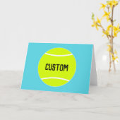 Grußkarte individuelle Name/Text Tennis Ball Karte (Gelbe Blume)