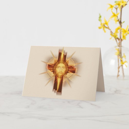 Grußkarte Jesus Karte (Gelbe Blume)