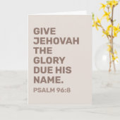 Grußkarte JW Jahr Text 2025 - Psalm 96:8 Karte (Gelbe Blume)