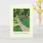 Grußkarte, Kanal-Towpath Karte (Gelbe Blume)