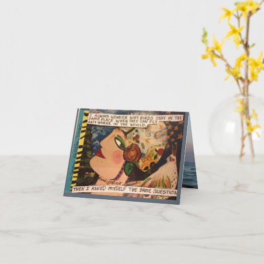 Grußkarte Karte (Gelbe Blume)