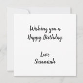 Grußkarte Karte (Rückseite)