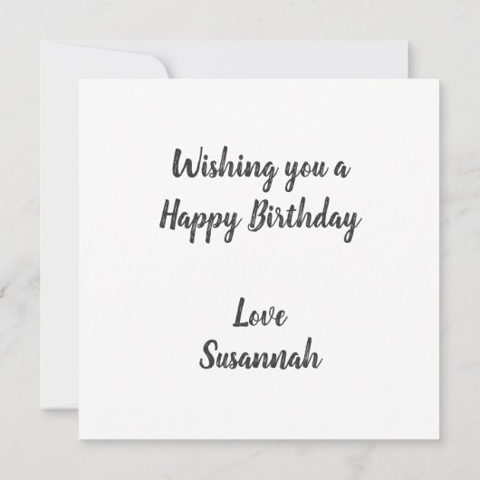 Grußkarte Karte (Rückseite)