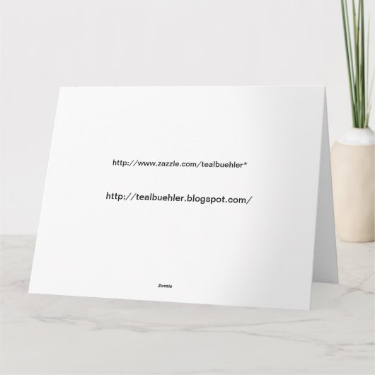 Grußkarte Karte (Rückseite)