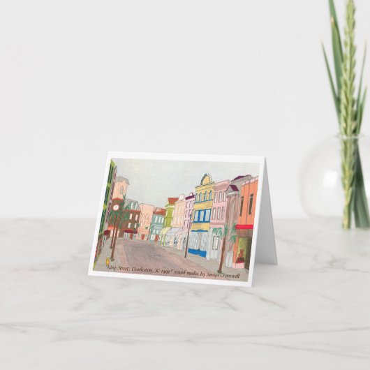 Grußkarte "King Street, Charleston, SC" Karte (Vorderseite)