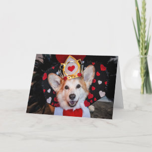 Grußkarte König von Herzen Corgi Valentine Karte