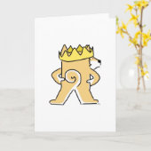 Grußkarte Königs Shiba Karte (Gelbe Blume)