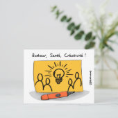 Grußkarte "Kreativität" Postkarte (Stehend Vorderseite)