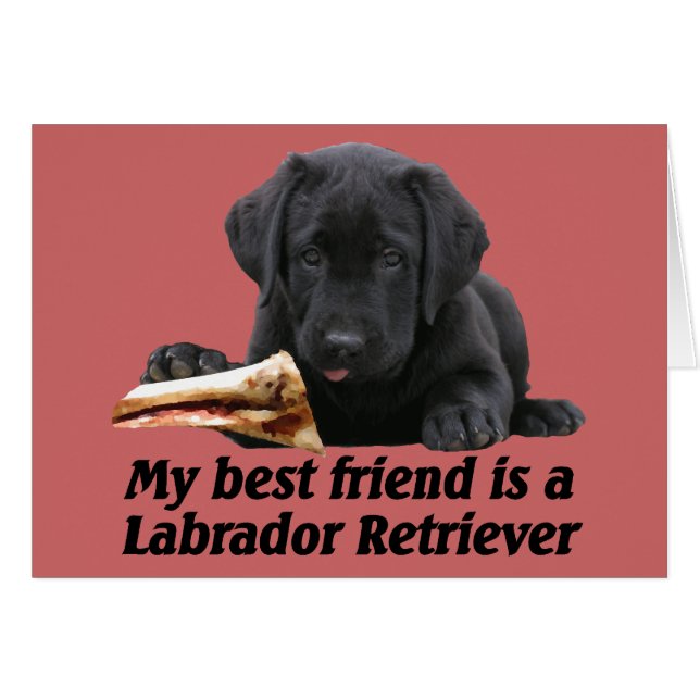 Grußkarte "Labrador Retriever" (Vorderseite (Horizontal))