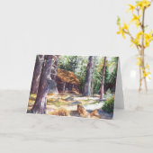 Grußkarte Lake Tahoe Cabin 7" x 5" Karte (Gelbe Blume)