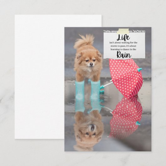 Grußkarte - Leben Dankeskarte (Vorne/Hinten)