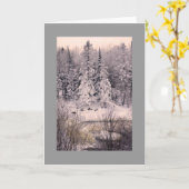 Grußkarte, leer, mit Schneeszene Karte (Gelbe Blume)