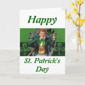 Grußkarte Leprechaun Karte (Gelbe Blume)