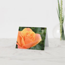 Grußkarte, löschen, mit orange Rose Karte
