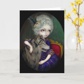 Grußkarte "Loup-Garou: Le Portrait" Karte (Gelbe Blume)