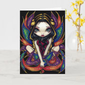 Grußkarte "Magnificent Wings" Karte (Gelbe Blume)