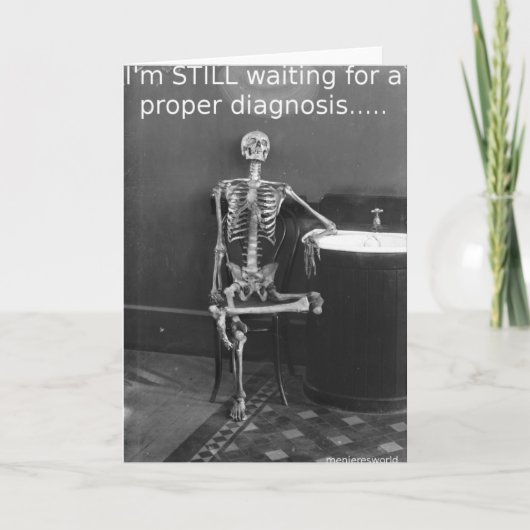 Grußkarte MENIERES DIAGNOSE Karte (Vorderseite)