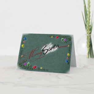 Grußkarte "Merry SANTAmas" Feiertagskarte