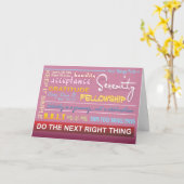 Grußkarte mit 12 Schritt-Erholungsslogans Karte (Gelbe Blume)