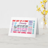 Grußkarte mit 12 Schritt-Erholungsslogans Karte (Gelbe Blume)