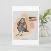 Grußkarte mit Amsel Einladung (Stehend Vorderseite)